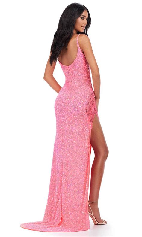 Ashley Lauren 11357 Scoop Fully Sequin Prom Gown Couture Candy