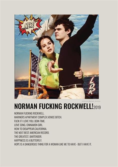 Lana Del Rey Posters Norman Fucking Rockwell Poster Artofit