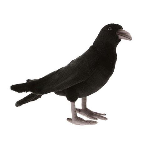 Hansa Black Crow 12 Plush Toy Animals Crow Black Crow