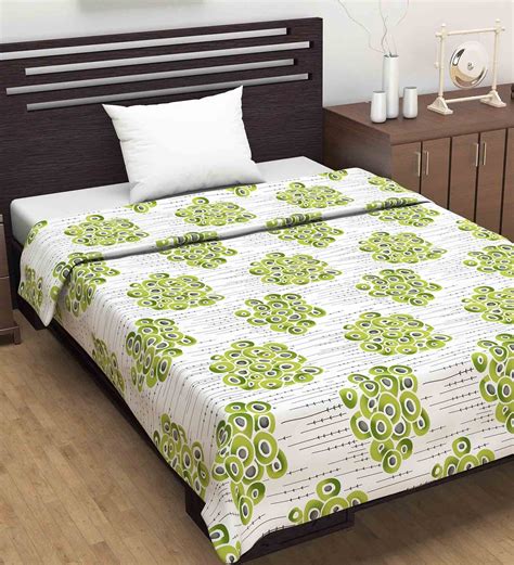 Buy Green Traditional Gsm Single Bed Dohar By Divine Casa Online