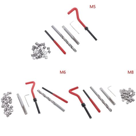 Right Metric Thread Repair Insert Kit M5 M6 M8 Helicoil Pro Coil Tools