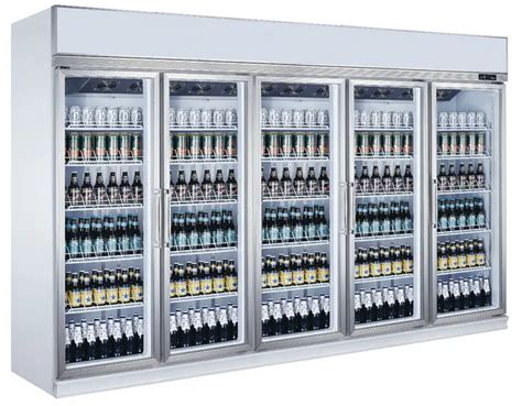 Used Glass Door Cooler 3 Door Beverage Freezer Beer Cooler Catanier For Supermarket Use