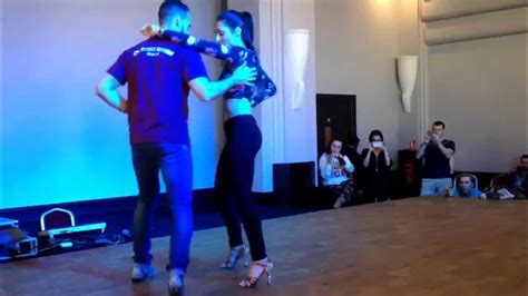 Sergio And Ana ~ Demo Of Bachata Sensual ~ Workshop Lyon Bachata Festival