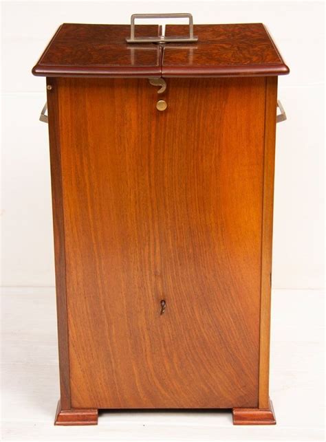 Art Deco Walnut Elevette Drinks Cabinet Produced For Asprey London British C1930