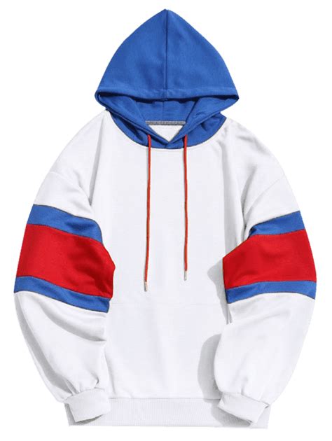 Color Block Kangaroo Pocket Mens Hoodie Hoodies Hoodies Men Hoodie