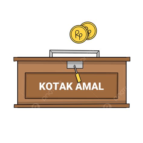 Kotak Amal Hd Transparent Ilustrasi Sedekah Uang Di Kotak Amal Saat