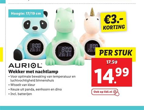 Auriol Wekker Met Nachtlamp Aanbieding Bij Lidl