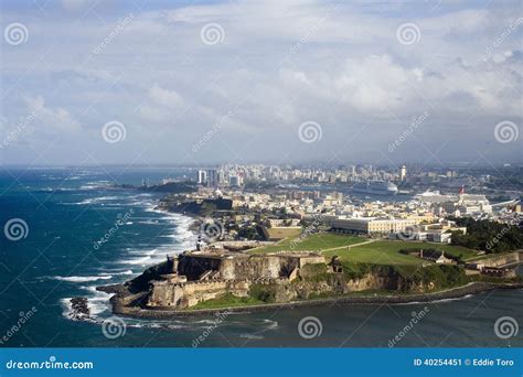 Aerial View of El Morro Puerto Rico Stock Image - Image of region ...