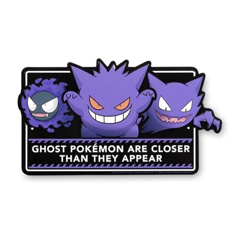 Gastly, Haunter & Gengar Pokémon Sweet Temptations Metal Sign | Pokémon Center Official Site