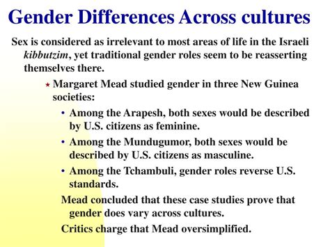 Ppt Cross Cultural Perspective On Gender Powerpoint Presentation