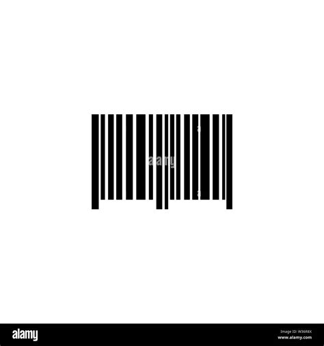 White Barcode On Black Background