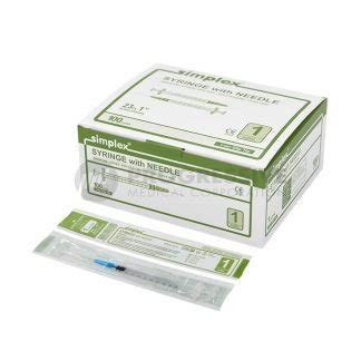 Simplex Disposable Syringe With Needle Cc G X Progressive