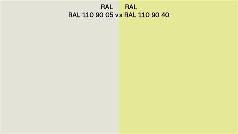 Ral Ral 110 90 05 Vs Ral 110 90 40 Side By Side Comparison