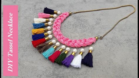 How To Make Tassel Necklace At Home Handmade Jewellery Ideas