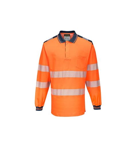 Polo Haute Visibilit Orange Et Bleu S Portwest Getools