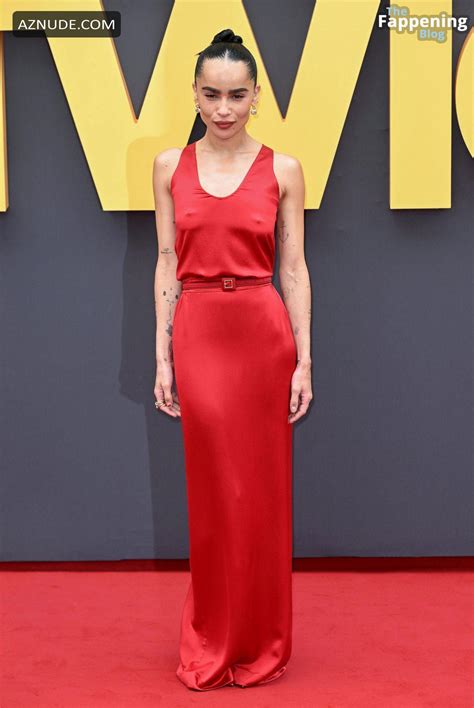 Zoe Kravitz Sexy Flashes Her Hot Tits At Blink Twice Premiere In London AZNude