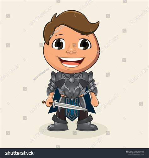 Paladin Cartoon Character Vector Art Stock Vector Royalty Free