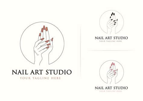 Premium Vector Hands And Nails Logo Design For Nail Art Studio Nail