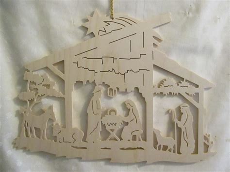 Manger Scene Silhouette Wood Vintage Wall Window Decor - Etsy