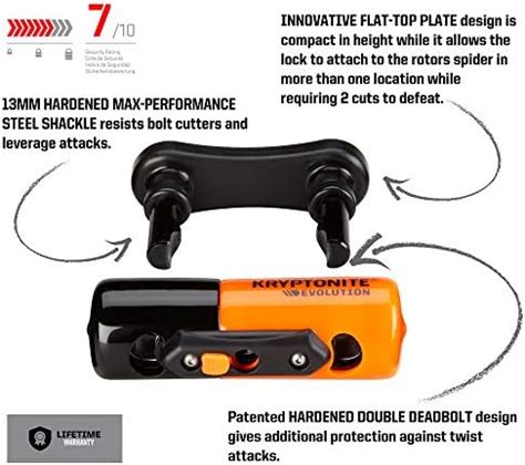 Kryptonite Evolution Compact Brake Disc Lock U Locks Sports