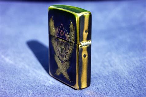 Zippo Lighter Hand Carved Engraved Brass Masonic Etsy