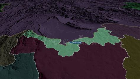 Nong Khai Thailand Highlighted With Capital Administrative Stock