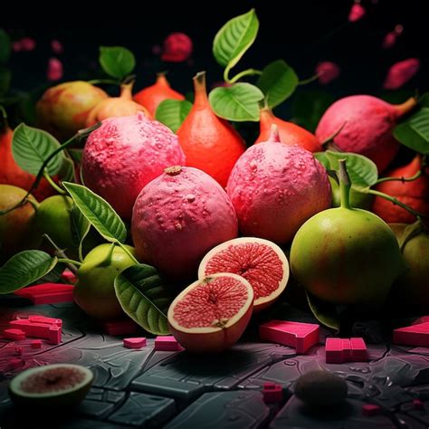 Premium Photo Guava Natural Color Delight