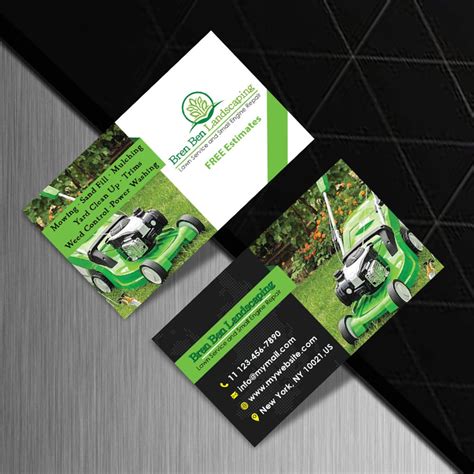 Lawn Care Service Business Cards _ Custom Personalized Lawn Care ...