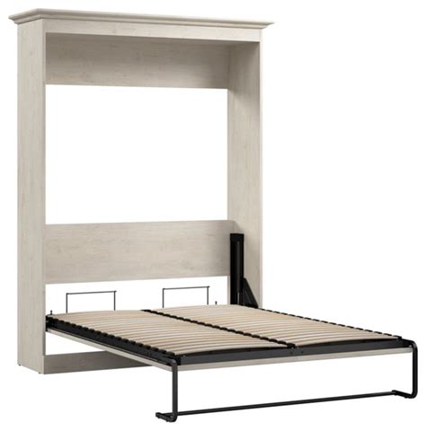 Bestar Versatile Engineered Wood Full Murphy Bed In Linen White Oak