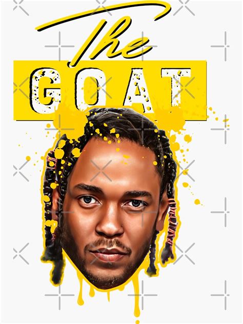 Kendrick The Rap Goat Hip Hop Illustration Portrait Gold ©music