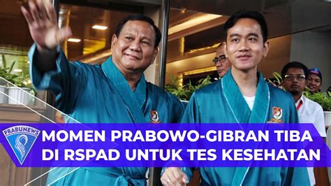 Momen Prabowo Gibran Tiba Di Rspad Untuk Tes Kesehatan Youtube