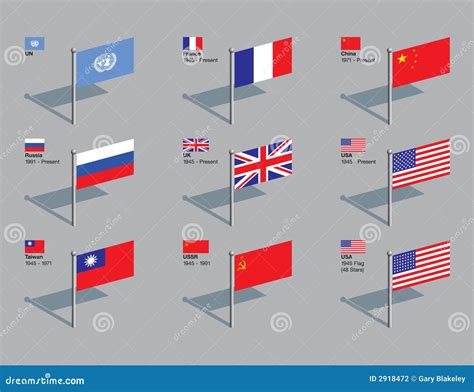 Flag Pins, UN Security Council Stock Photography - Image: 2918472