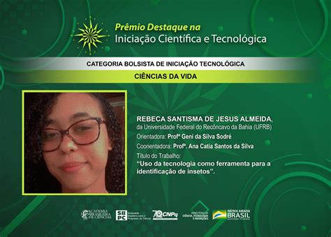 CNPq on Twitter Categoria Iniciação Tecnológica área Ciências da