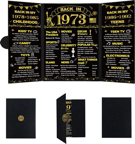 Amazon DARUNAXY Black Gold 51st Birthday Decorations Back In 1973