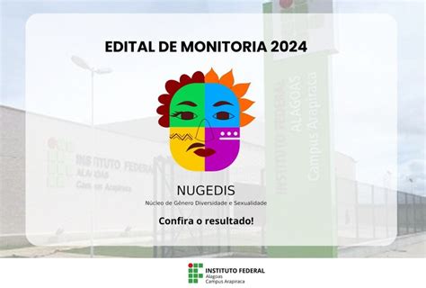 Divulgado O Resultado Da Sele O Para Monitoria Do Nugedis Ifal