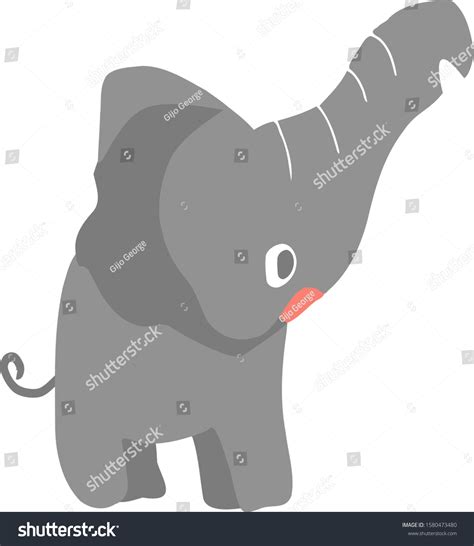 Baby Elephant Crying His Mother Isolated Stock Vector (Royalty Free ...