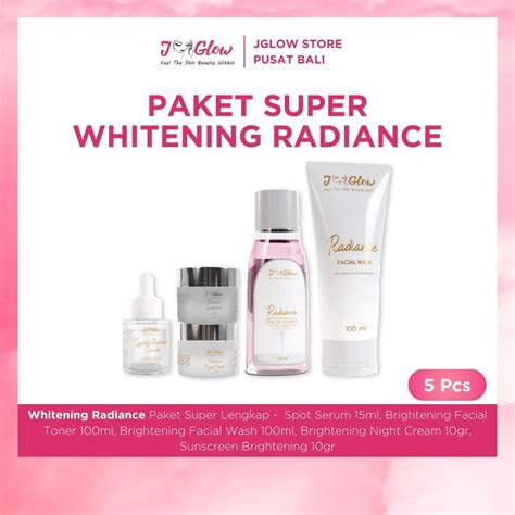 Jual Jglow Skincare Paket Super Whitening Radiance Whitening Cream Skin