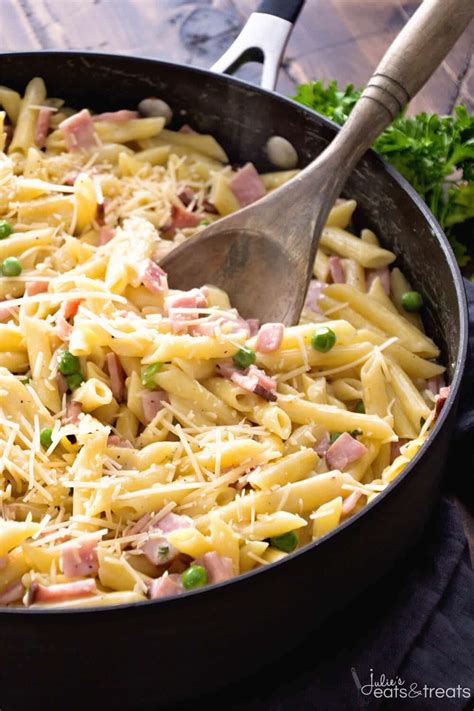 One Pot Ham Penne Skillet Recipe Video