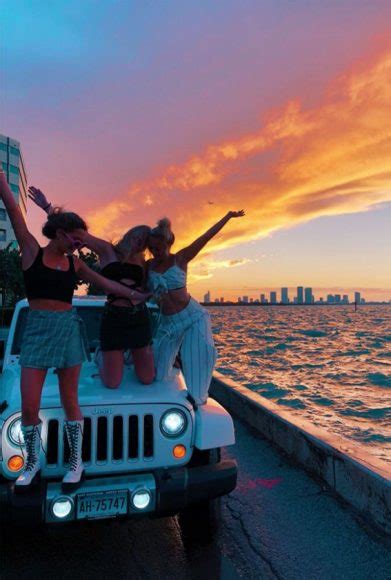 Discovering The Essence Of Aesthetic Summer Jeep Sunset And Seaside