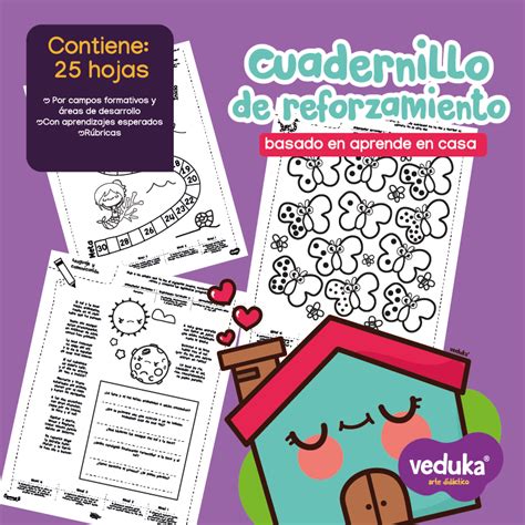 Cuadernillo de Reforzamiento Aprende en Casa Veduka Arte Didáctico