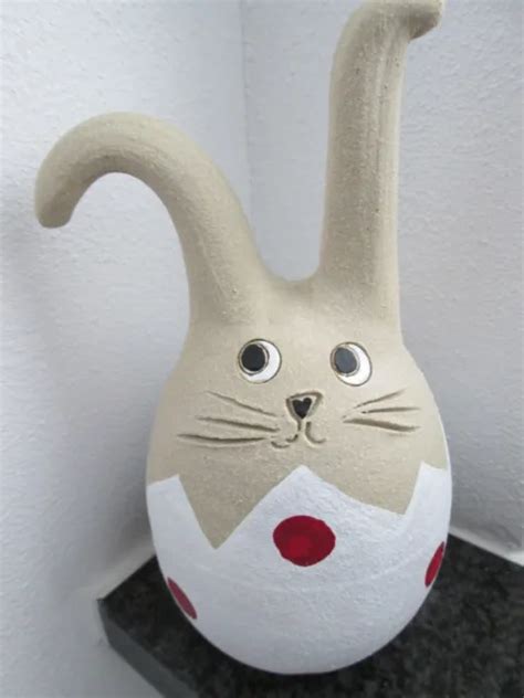 SUSANNE BOERNER OSTERHASE Oster Ei Hase Keramik Figur Hase weiß 17cm