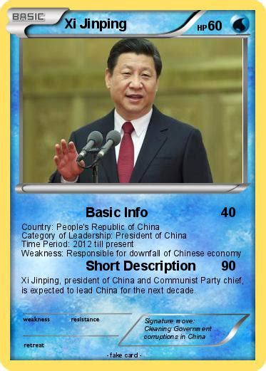 Pokémon Xi Jinping Basic Info My Pokemon Card