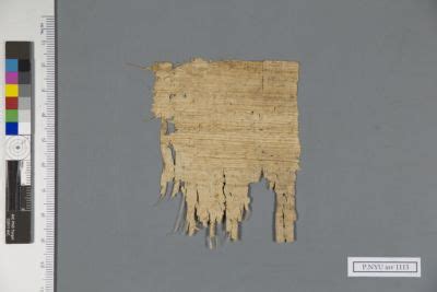 Papyrus Fragment P Nyu Inv New York University Collection Of