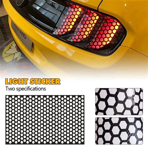 Cm Car Tail Light Stickers Pvc Honeycomb Sticker Warning Tape Car