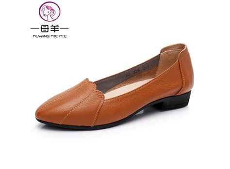 Women Shoes Woman Genuine Leather Flat Shoes Female Casual Work Ballet