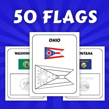 US State Flags Coloring Pages: All 50 States by The Ideas Zone | TPT