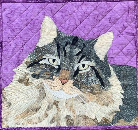 Fabric Collage Quilt Tutorial Turn A Photo Into A Pattern Etsy Cat