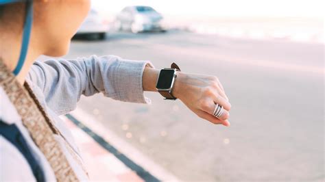 Close Up Hand Woman People Wear Smart Watch Checking Time And Health