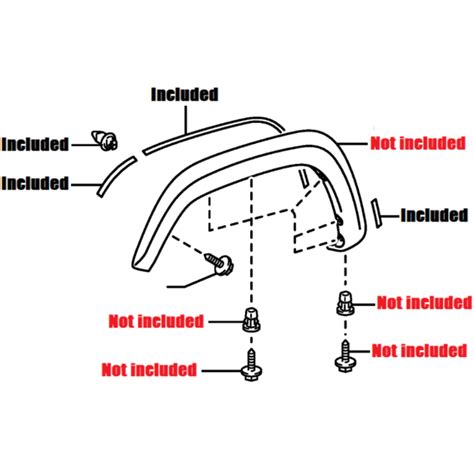 Genuine Toyota Tacoma Flare Seals Clips 53853 04070 KIT Frontier Toyota