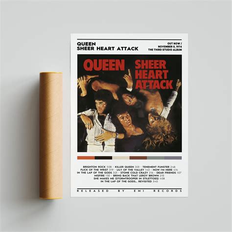 Queen Sheer Heart Attack Album Poster / Album Cover Poster / - Etsy